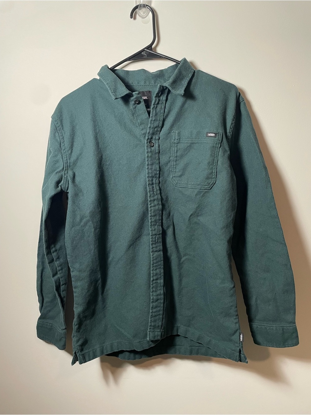 Vans Men's XL Forest Green Long-Sleeve Button-Up canvas Shirt